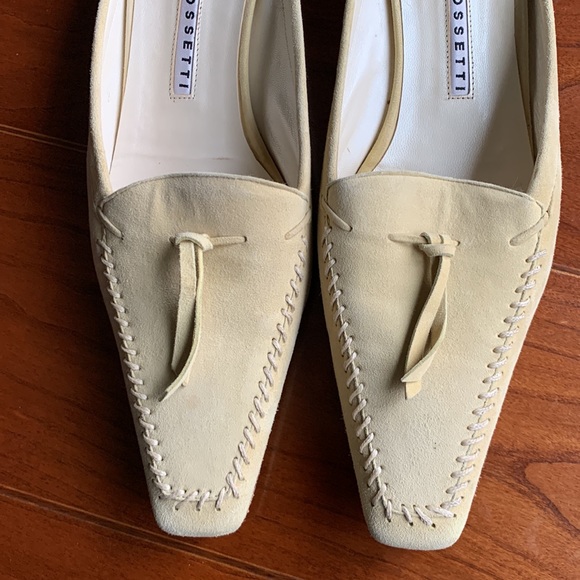 Vintage Fratelli Rossetti Pale Yellow Suede Mules - Picture 9 of 10